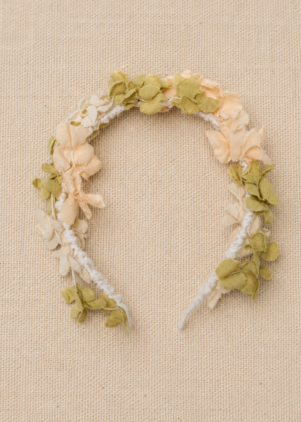 Delicate linen flowers headband - MORNING RAY