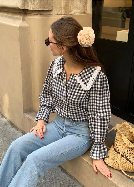 Vichy romantic blouse