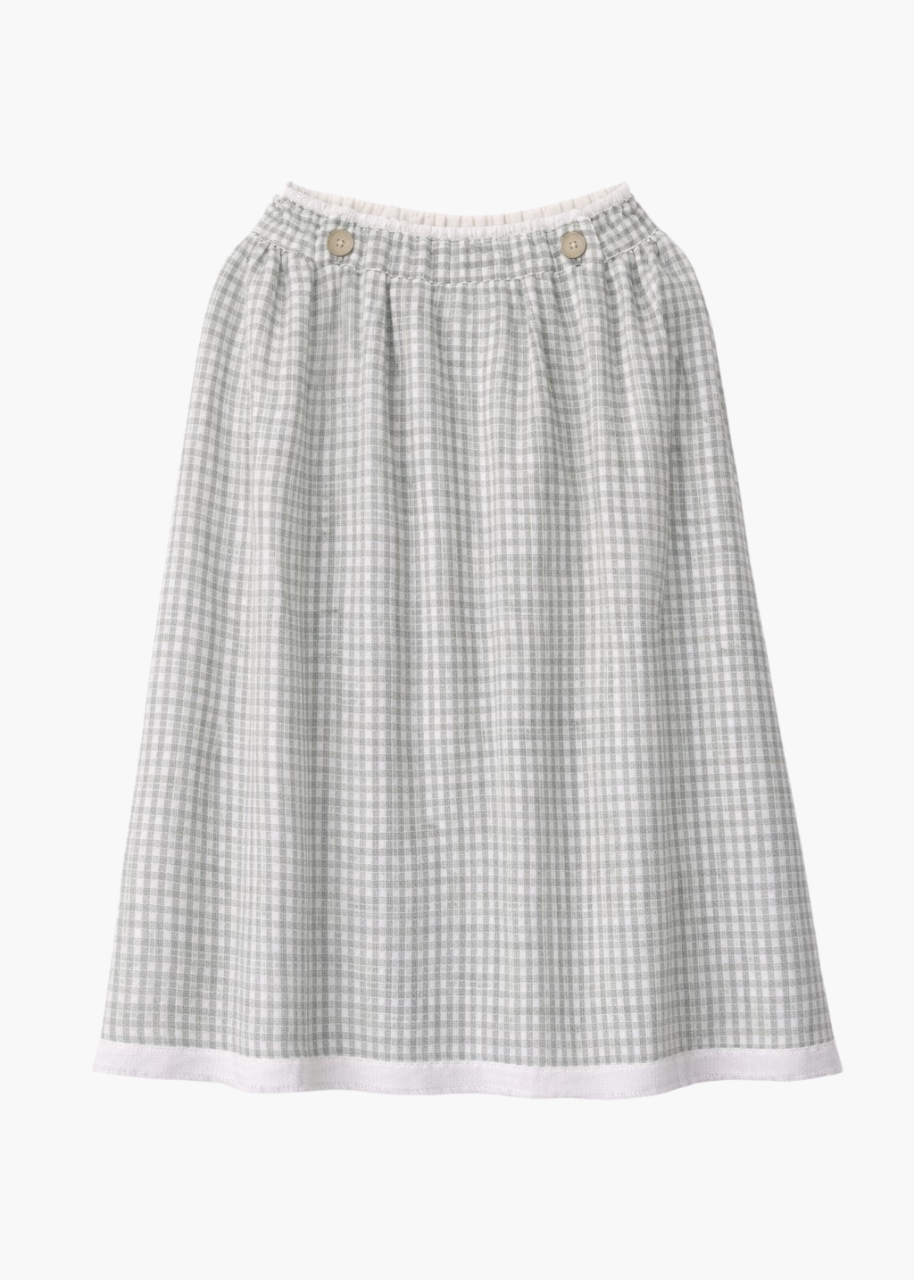 Checkered skirt on a white background