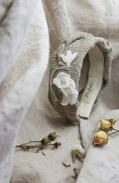 Soft and Thick Natural Linen Headband - THE MYSTERY