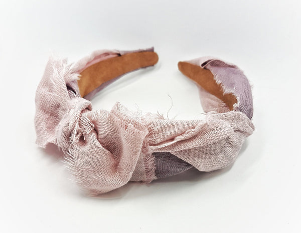 The shabby bow linen headband - MajulaHandmade