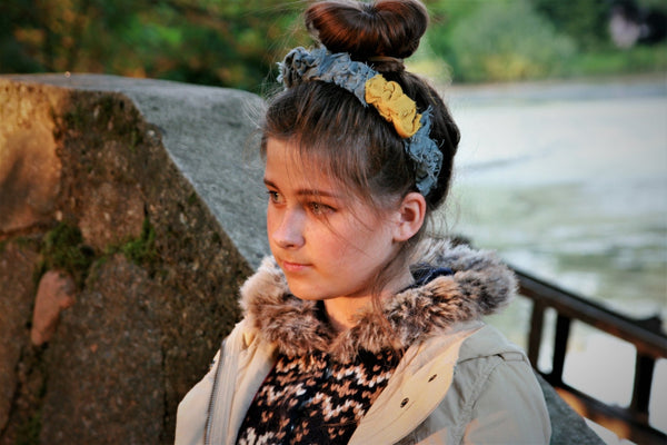 The shabby chic linen headband - MajulaHandmade