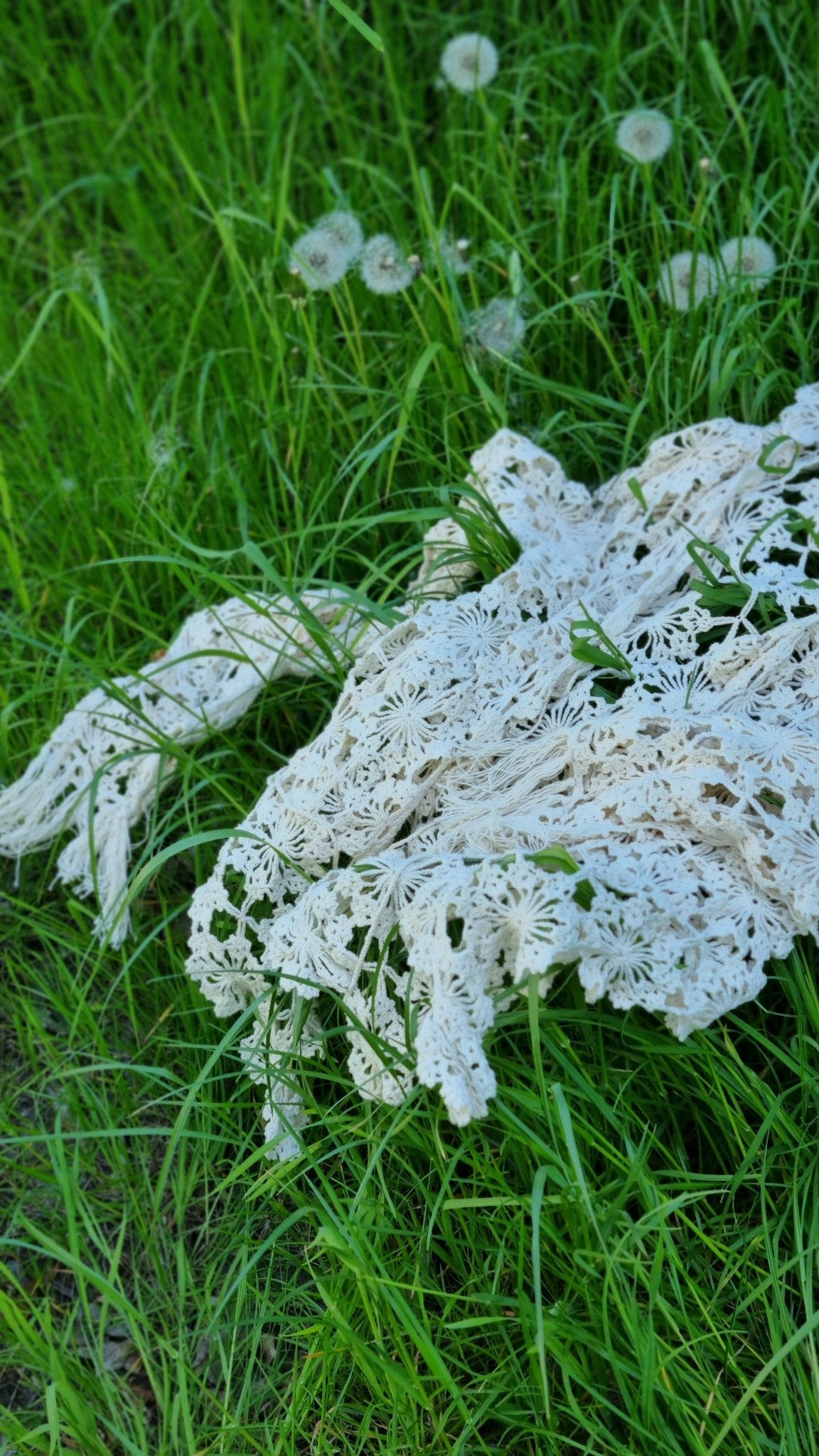Vintage crocheted hoodie blouse
