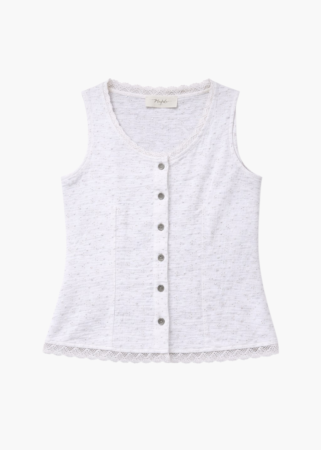 Sleeveless blouse with lace