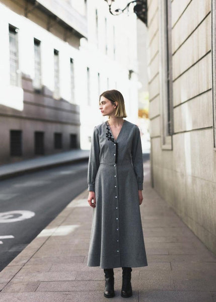 Wool dress LELIJA - MajulaHandmade