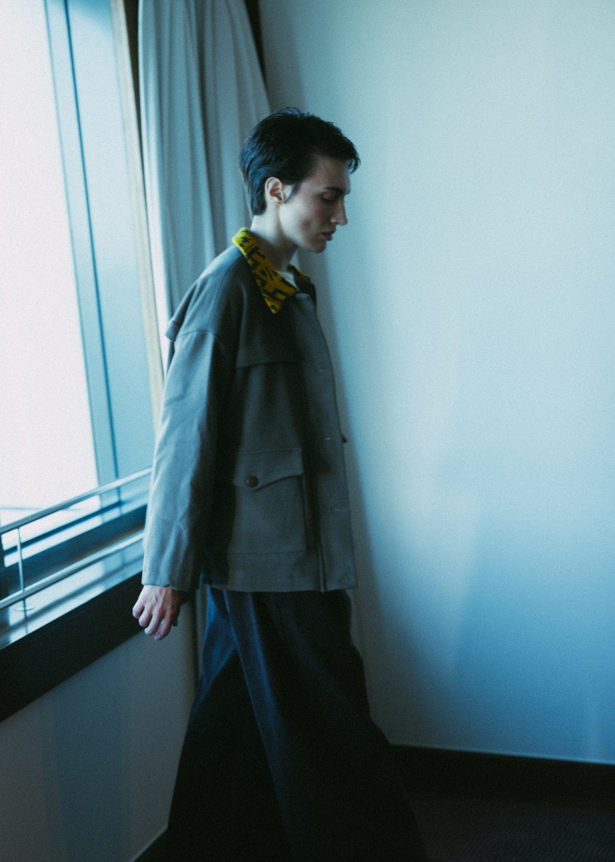 wool jacket with collar