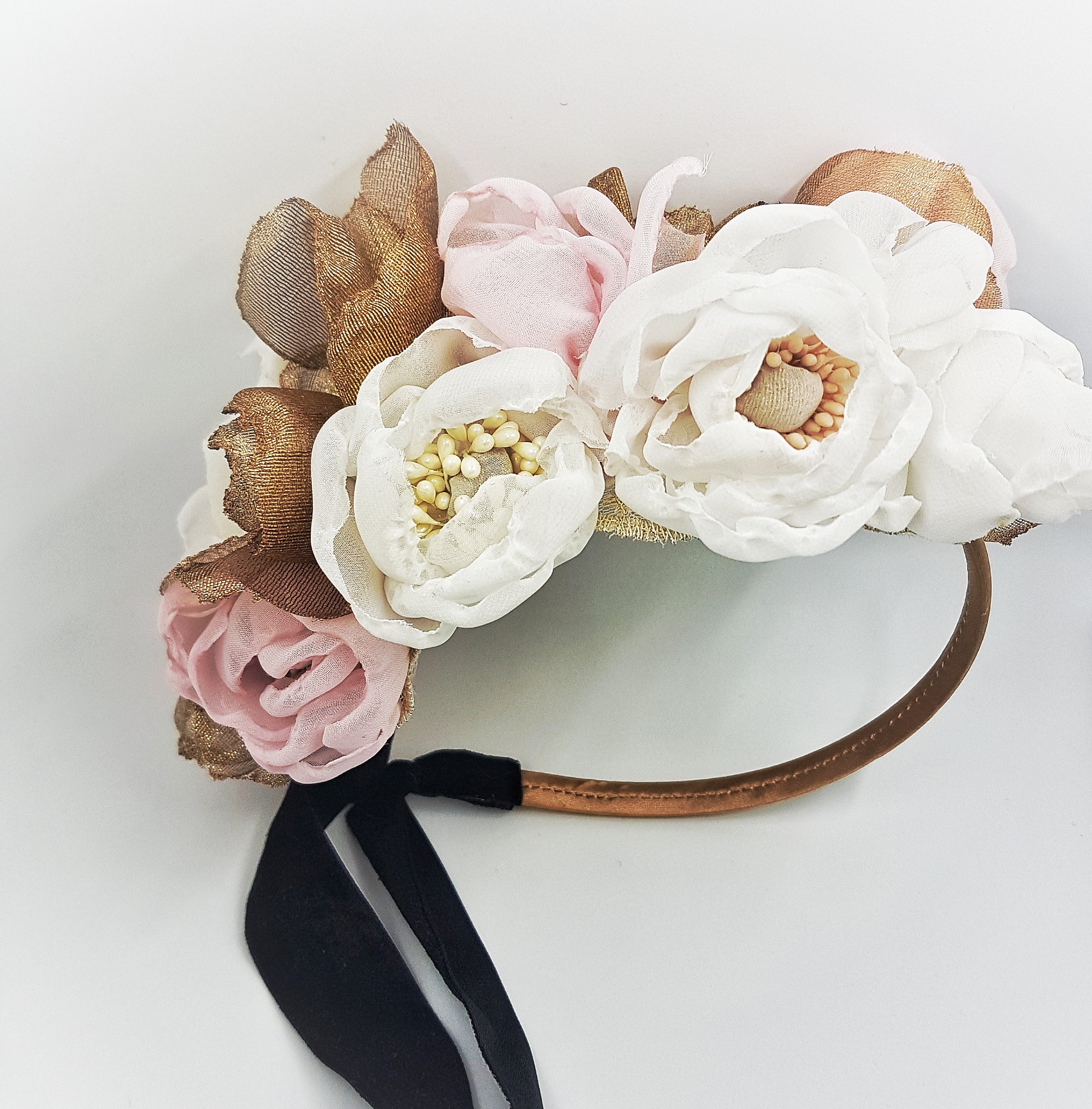 Flower bouquet headpiece - MajulaHandmade
