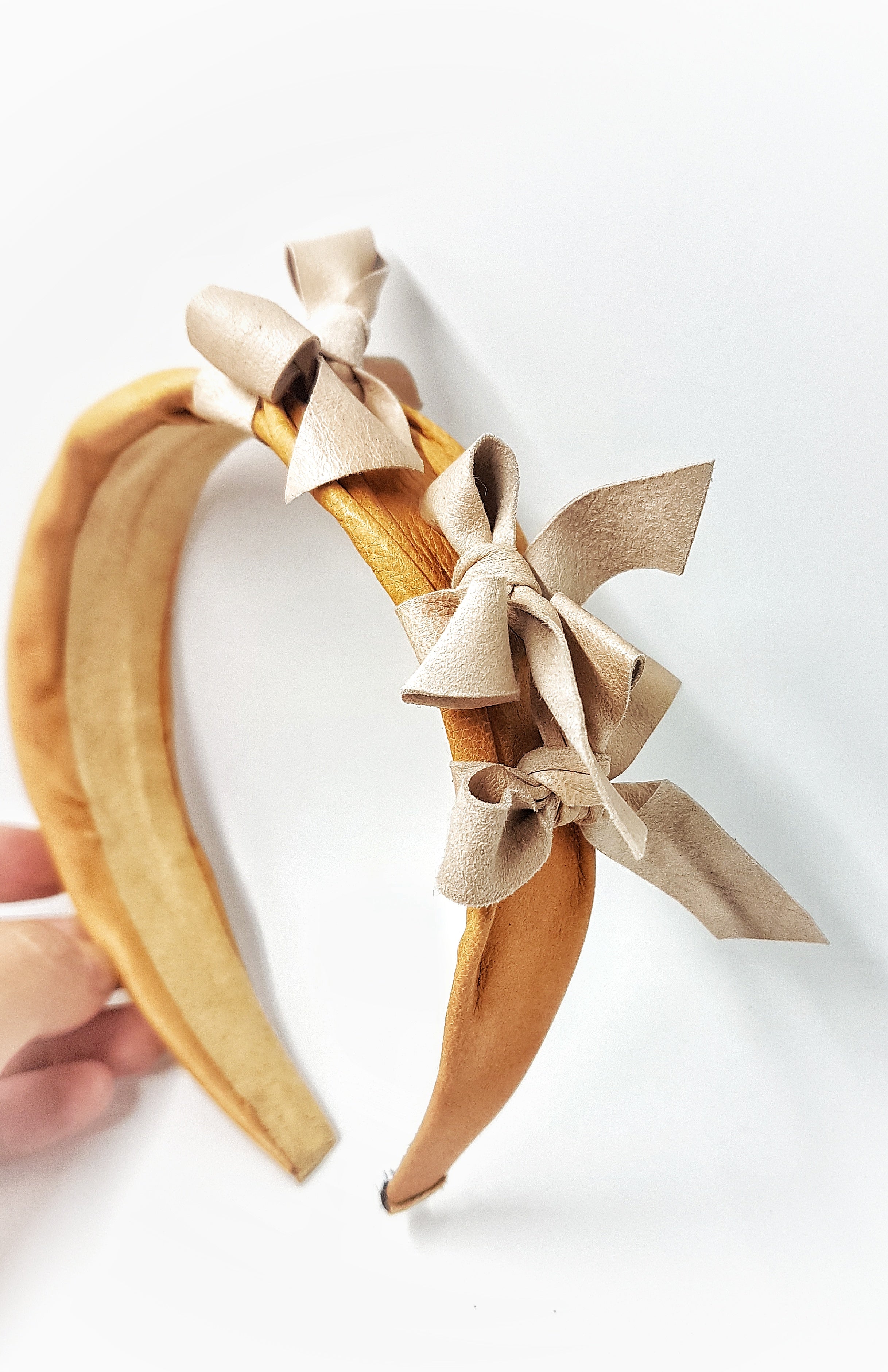 All about bows leather headband