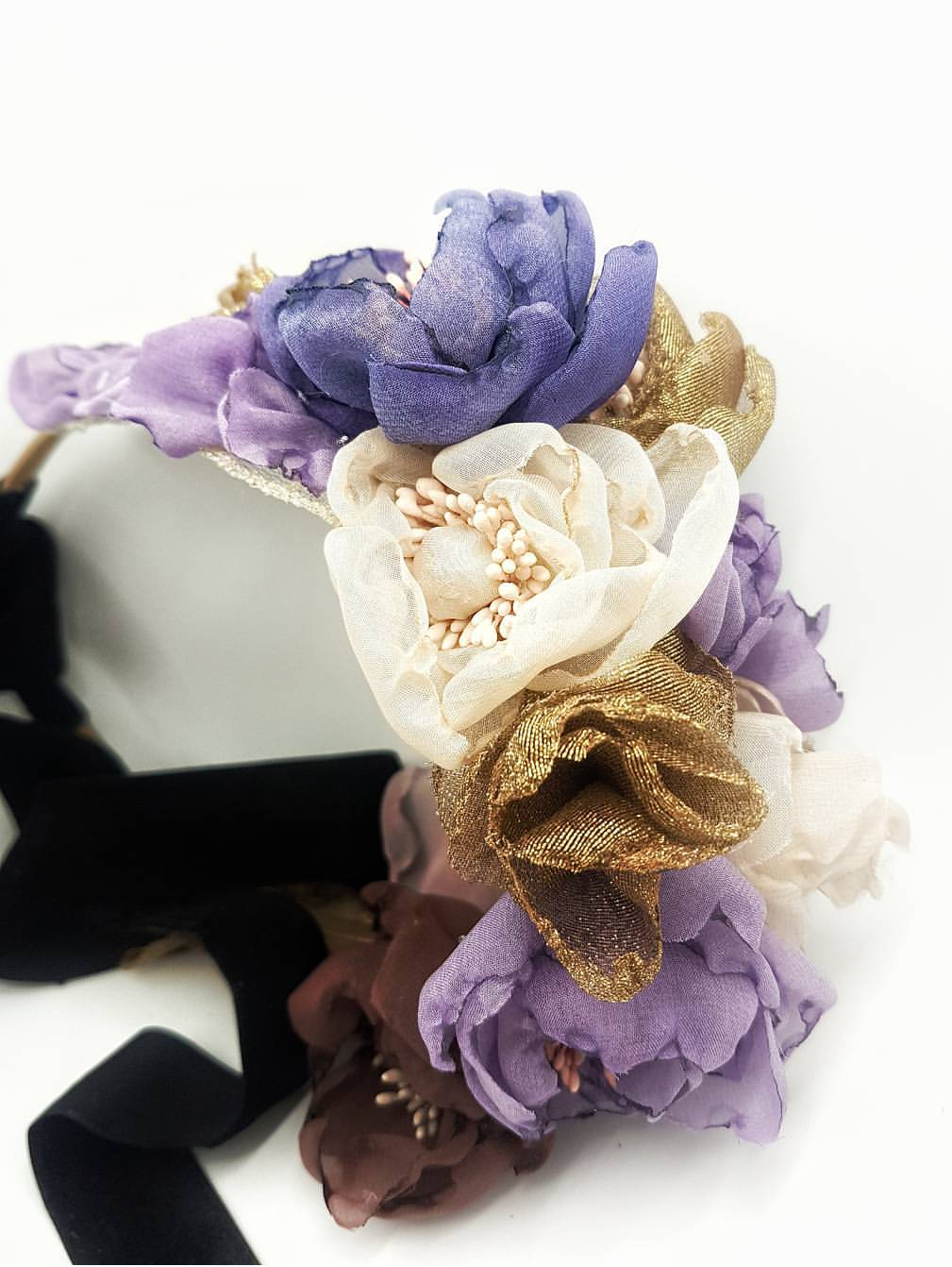 Royal flowers headpiece - MajulaHandmade